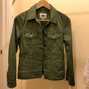 Old Navy Olive Denim Jacket